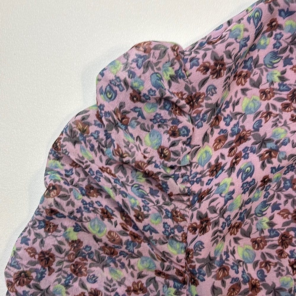 Wild Fable Floral Mini Sundress Sz Med V-Neck Empire Waist Cottagecore Romantic - Picture 5 of 11